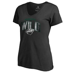 Minnesota Wild Women's Arch Smoke V-Neck T-Shirt For Sale