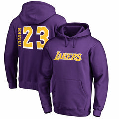 LeBron James Los Angeles Lakers Sidesweep Name & Number Pullover Hoodie On Sale