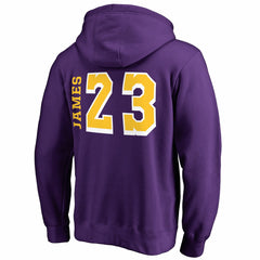 LeBron James Los Angeles Lakers Sidesweep Name & Number Pullover Hoodie On Sale