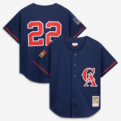 Bo Jackson California Angels Mitchell & Ness Cooperstown Collection Mesh Batting Practice Button-Up Jersey | MLB Sale