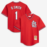 Ozzie Smith St. Louis Cardinals Mitchell & Ness Youth Cooperstown Collection Mesh Batting Practice Jersey | MLB New