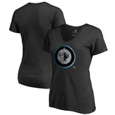 Winnipeg Jets Women's Core Smoke V-Neck T-Shirt For Sale