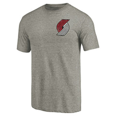 Portland Trail Blazers Primary Logo Left Chest Distressed Tri-Blend T-Shirt Online