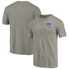Sacramento Kings Primary Logo Left Chest Distressed Tri-Blend T-Shirt New