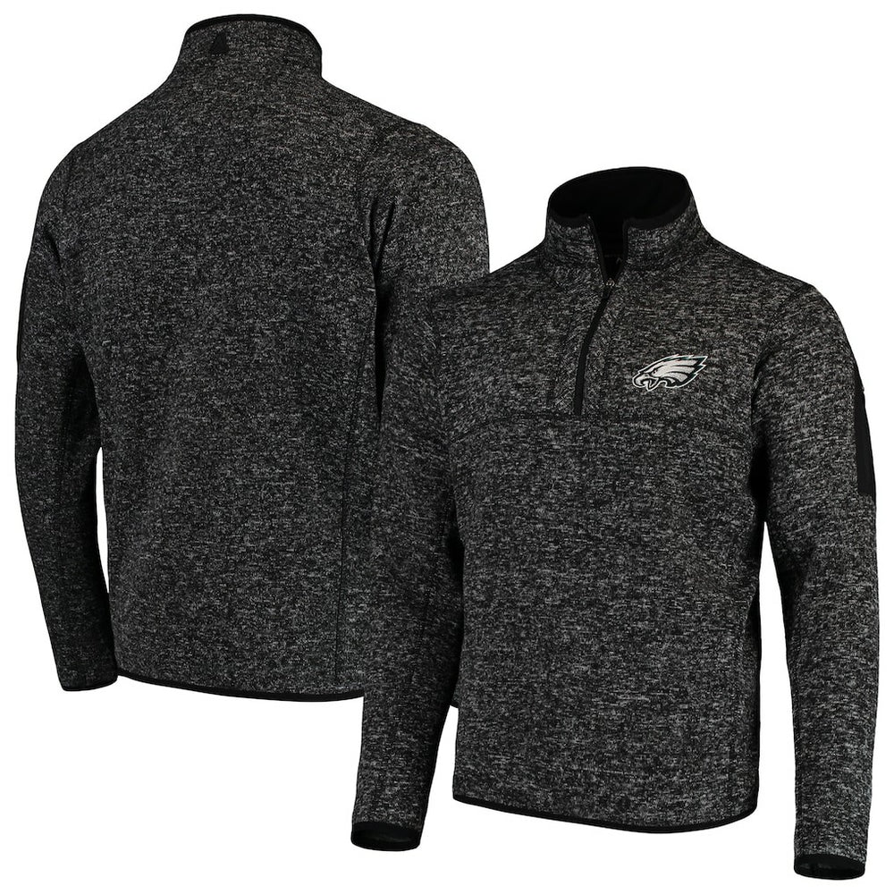Philadelphia Eagles Antigua Fortune Quarter-Zip Pullover Jacket