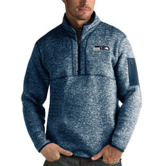 Seattle Seahawks Antigua Fortune Quarter-Zip Pullover Jacket