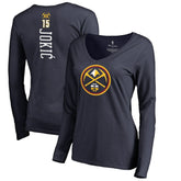 Nikola Jokic Denver Nuggets Women's Team Backer Name & Number Long Sleeve V-Neck T-Shirt sale Discount