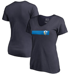 Los Angeles Chargers Women's Retro Shield Logo V-Neck T-Shirt