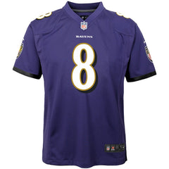 Baltimore Ravens Nike Lamar Jackson Youth Game Jersey