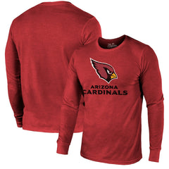 Arizona Cardinals Majestic Threads Lockup Tri-Blend Long Sleeve T-Shirt