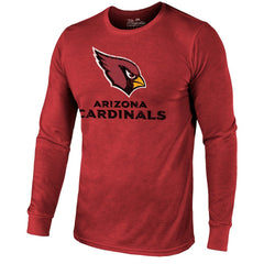 Arizona Cardinals Majestic Threads Lockup Tri-Blend Long Sleeve T-Shirt
