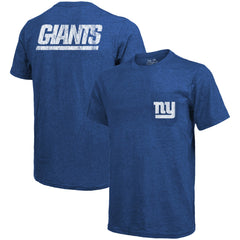 New York Giants Majestic Threads Tri-Blend Pocket T-Shirt