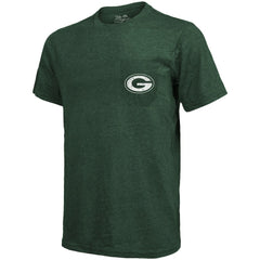 Green Bay Packers Majestic Threads Tri-Blend Pocket T-Shirt