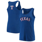 Texas Rangers Soft as a Grape Women's Plus Size Swing for the Fences Racerback Tank Top | MLB Discount