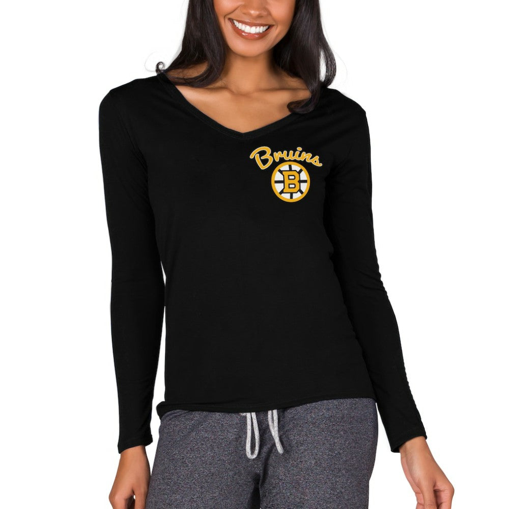 Boston Bruins Concepts Sport Women's Marathon Knit Long Sleeve V-Neck Top Sale