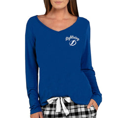 Tampa Bay Lightning Concepts Sport Women's Marathon Knit Long Sleeve V-Neck Top Sale