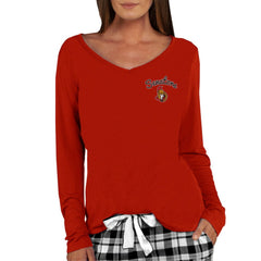 Ottawa Senators Concepts Sport Women's Marathon Knit Long Sleeve V-Neck Top Discount
