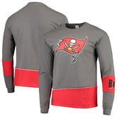 Tampa Bay Buccaneers Refried Apparel Sustainable Upcycled Angle Long Sleeve T-Shirt
