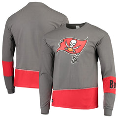 Tampa Bay Buccaneers Refried Apparel Sustainable Upcycled Angle Long Sleeve T-Shirt