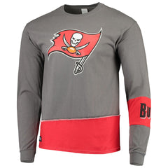 Tampa Bay Buccaneers Refried Apparel Sustainable Upcycled Angle Long Sleeve T-Shirt