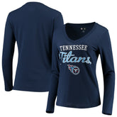 Tennessee Titans G-III 4Her by Carl Banks Women's Post Season Long Sleeve V-Neck T-Shirt