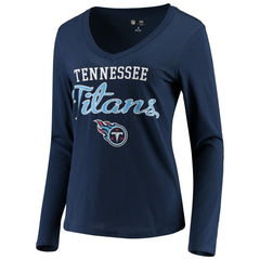 Tennessee Titans G-III 4Her by Carl Banks Women's Post Season Long Sleeve V-Neck T-Shirt