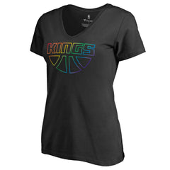 Sacramento Kings Women's Team Pride Wordmark V-Neck T-Shirt Outlet