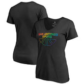 San Antonio Spurs Women's Team Pride Wordmark V-Neck T-Shirt Online