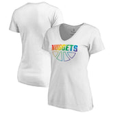 Denver Nuggets Women's Team Pride Wordmark V-Neck T-Shirt sale Online
