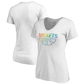 Houston Rockets Women's Team Pride Wordmark V-Neck T-Shirt Discount