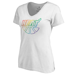 Miami Heat Women's Team Pride Wordmark V-Neck T-Shirt Outlet