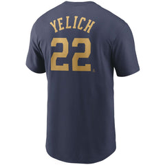 Christian Yelich Milwaukee Brewers Nike Name & Number T-Shirt | MLB Outlet
