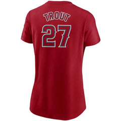 Mike Trout Los Angeles Angels Nike Women's Name & Number T-Shirt | MLB For sale