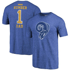 Los Angeles Rams Fanatics Greatest Dad Retro Tri-Blend T-Shirt