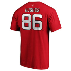 Jack Hughes New Jersey Devils Fanatics Authentic Stack Player Name & Number T-Shirt Discount