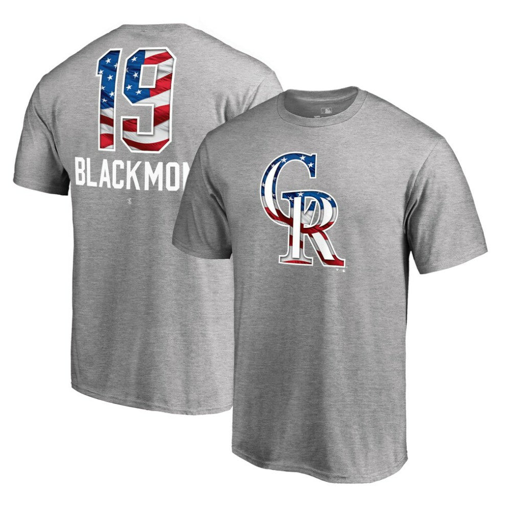 Charlie Blackmon Colorado Rockies Banner Wave Name & Number T-Shirt | MLB Sale