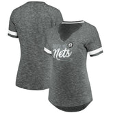 Brooklyn Nets Women's Showtime Winning With Pride Notch Neck T-Shirt New