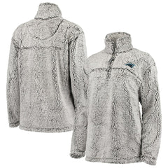 Carolina Panthers G-III 4Her by Carl Banks Women's Sherpa Quarter-Zip Pullover Jacket