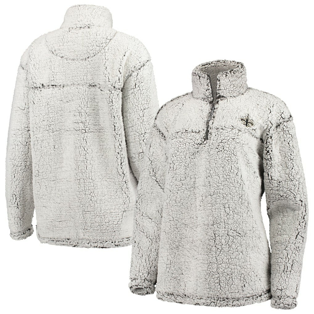 New Orleans Saints G-III 4Her by Carl Banks Women's Sherpa Quarter-Zip Pullover Jacket