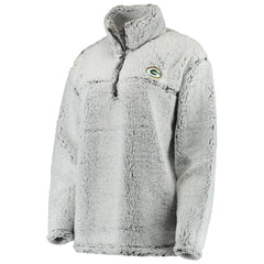 Green Bay Packers Women's Sherpa Quarter-Zip Pullover Jacket