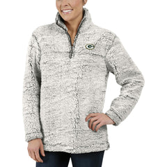 Green Bay Packers Women's Sherpa Quarter-Zip Pullover Jacket