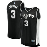 Keldon Johnson San Antonio Spurs Fast Break Replica Jersey Black On Sale