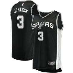 Keldon Johnson San Antonio Spurs Fast Break Replica Jersey Black On Sale
