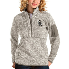 Colorado Rockies Antigua Women's Fortune Quarter-Zip Pullover Jacket | MLB Outlet