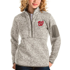Washington Nationals Antigua Women's Fortune Quarter-Zip Pullover Jacket | MLB Online