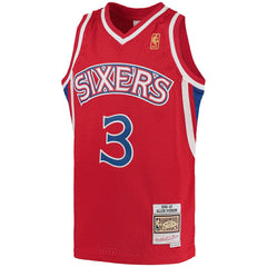 Allen Iverson Philadelphia 76ers Youth 1996/97 Hardwood Classics Swingman Throwback Jersey - Red