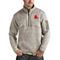 Boston Red Sox Antigua Fortune Quarter-Zip Pullover Jacket | MLB US