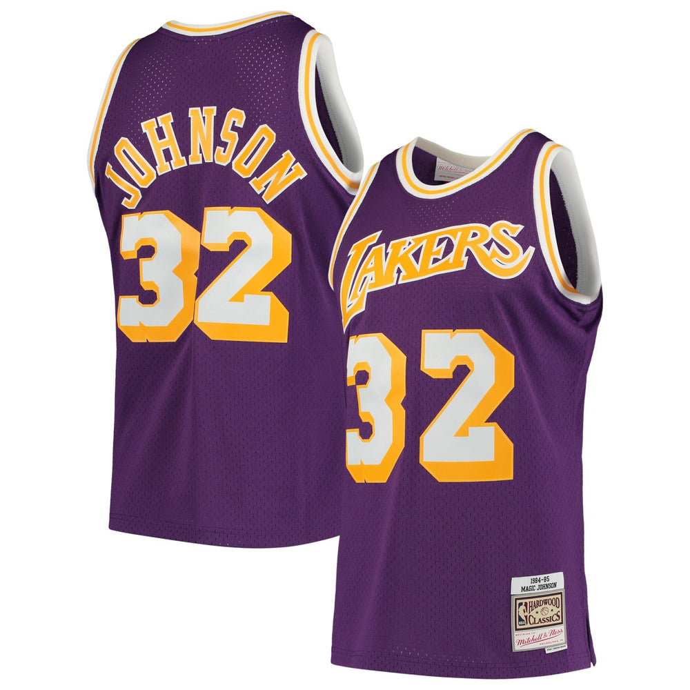 Magic Johnson Los Angeles Lakers 1984/85 Hardwood Classics Swingman Jersey Discount