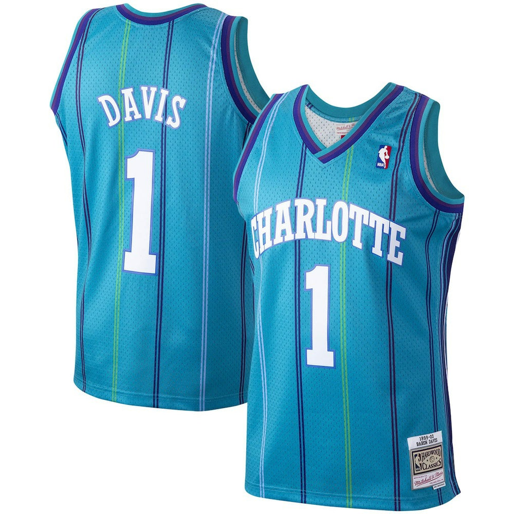 Baron Davis Charlotte Hornets 1999/00 Hardwood Classics Swingman Jersey Outlet