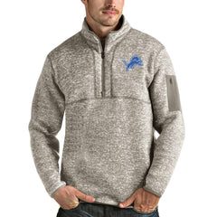 Detroit Lions Antigua Fortune Quarter-Zip Pullover Jacket